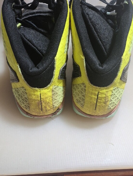Nike Kids Black and Neon Yellow High-Top Sneakers